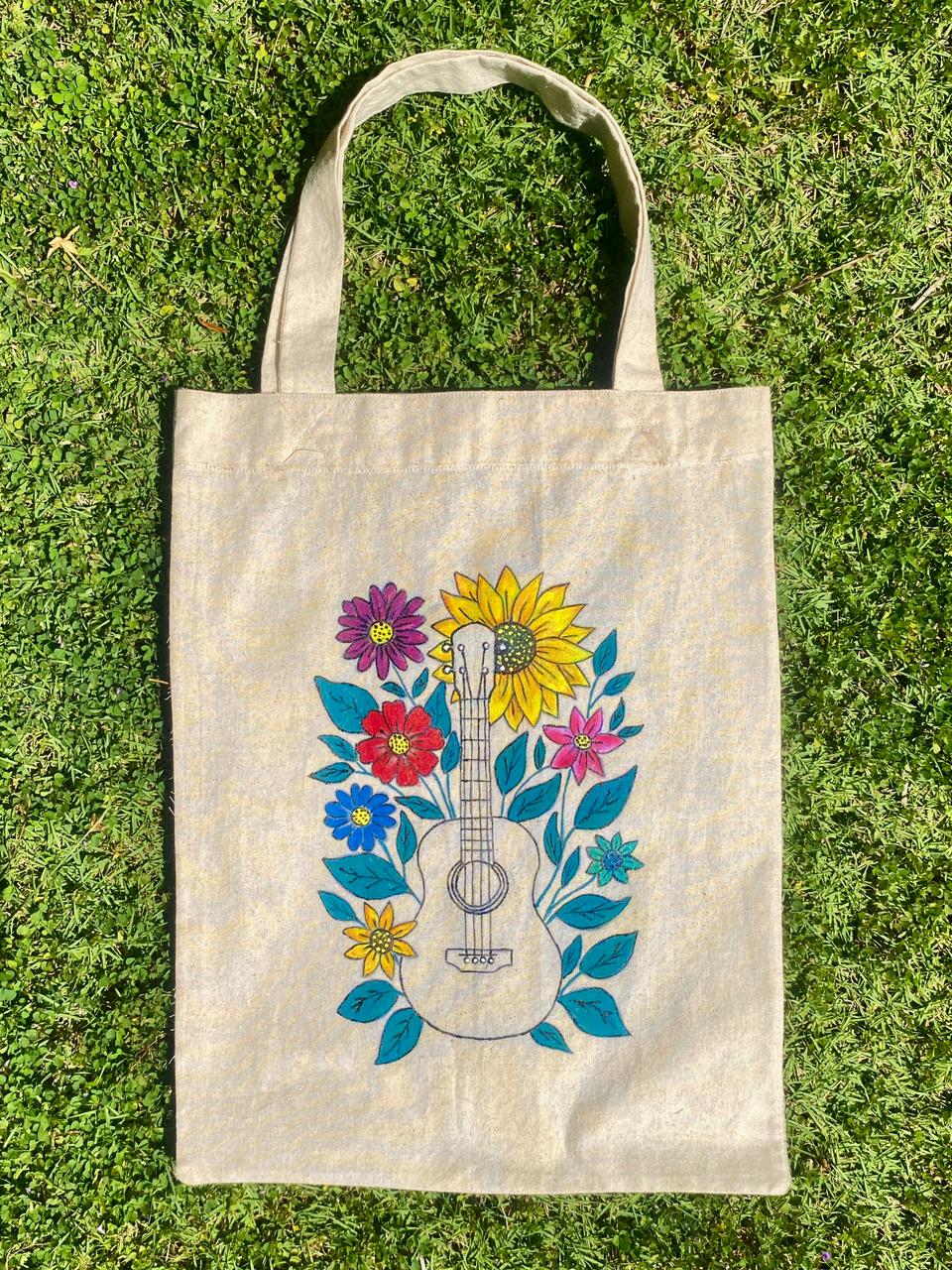 Floral Guitar Tote